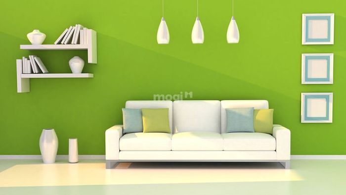 Mệnh Mộc sơn nhà màu gì? Sử dụng màu xanh lá kết hợp với nội thất tạo nên điểm nhấn đặc biệt