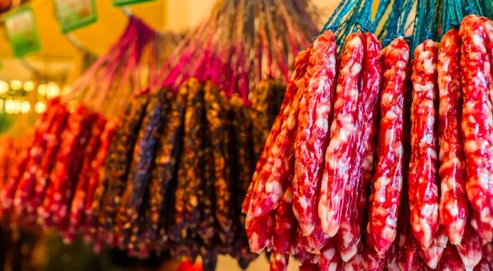 Chinese preserved sausages are typically steamed before being served.