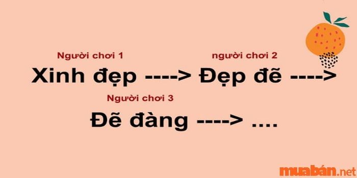 Trò chơi nối từ đầy thú vị