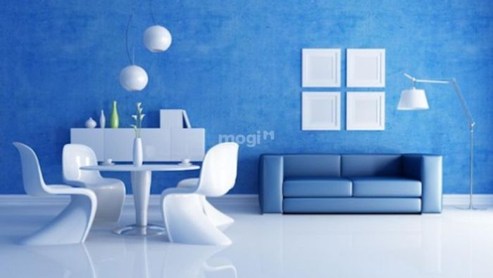 Mệnh Mộc sơn nhà màu gì? Màu xanh dương làm nổi bật vẻ đẹp giản đơn nhưng vô cùng ấn tượng cho ngôi nhà
