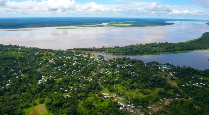 A stunning view of the Lagos de Tarapoto wetlands in Colombia's Amazonas department.