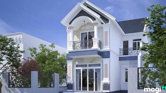 Nhà ống 2 tầng theo phong cách tân cổ điển