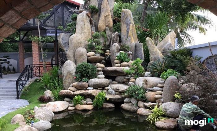 tiểu cảnh hòn non bộ đơn giản