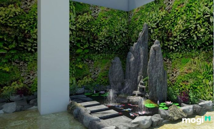 tiểu cảnh hòn non bộ đơn giản