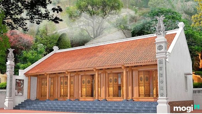 Mẫu nhà 5 gian với mái ngói