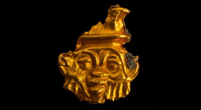 The god Bes, revered as the protector of daily life and specifically worshipped by pregnant women, was often depicted in gold during the 5th to 4th century BCE in Thonis-Heracleion. Photo: Christoph Gerigk ©Franck Goddio/Hilti Foundation