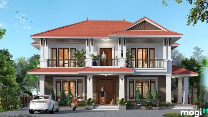 Biệt thự 2 tầng với mái ngói đẳng cấp