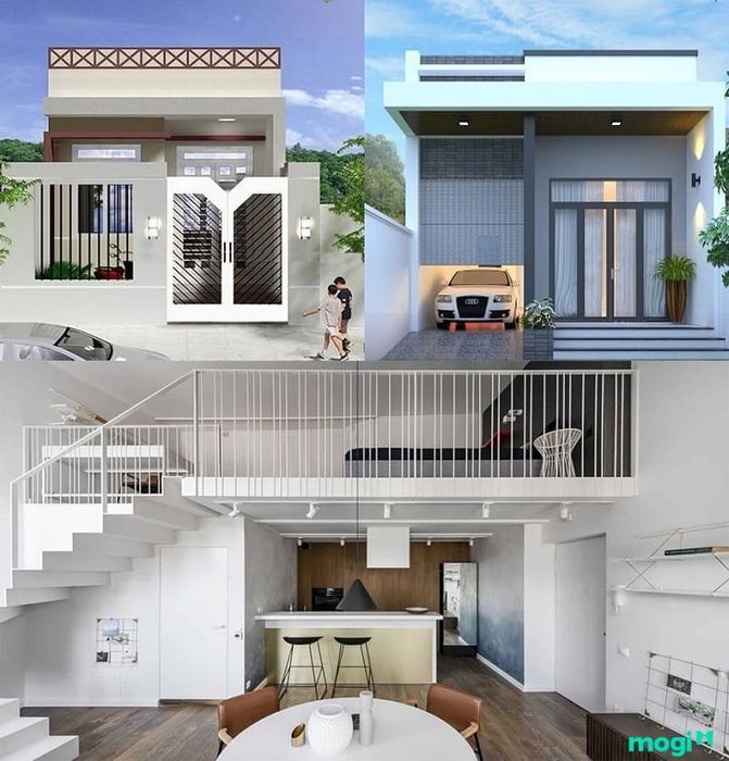 Nhà cấp 4 gác lửng với thiết kế đơn giản nhưng đầy hiện đại.