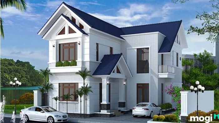 Nhà ống 2 tầng mái ngói kiểu chữ L