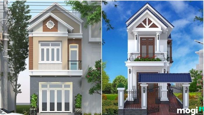 Mẫu nhà ống mái ngói 100m2