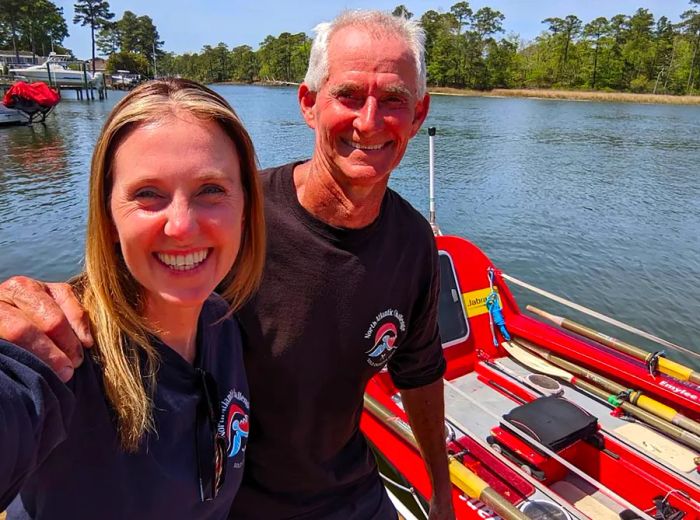 Peter Harley and his daughter, Bonnie Evans, who expresses immense pride in her father and his daring journey.