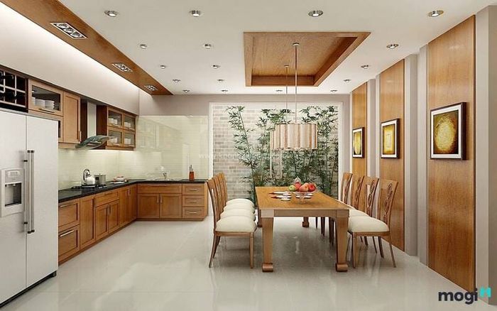 Thiết kế nhà bếp ở nông thôn thường chú trọng sự đơn giản, tạo không gian mở, thoáng đãng và tiện nghi cho gia đình.