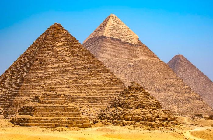 The Giza Pyramids are just one of many ancient landmarks surrounded by theories involving alien influence.