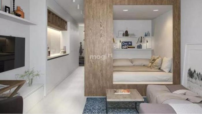 Lựa chọn tông màu sáng cho căn hộ 30m2 giúp tối đa hóa ánh sáng tự nhiên, mang lại không gian tươi sáng và thoáng đãng