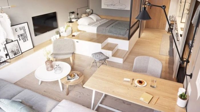 Mẫu thiết kế căn hộ 30m2 mang đậm phong cách Bắc Âu, tối giản nhưng vẫn đầy đủ tiện nghi