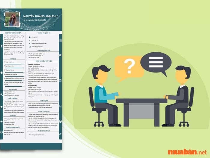 Đưa thông tin phù hợp với vị trí thực tập