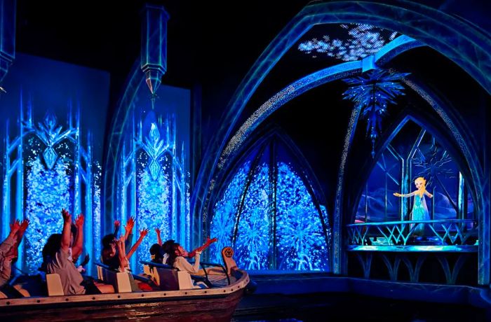 The Frozen Ever After ride now features newly added animatronic characters.