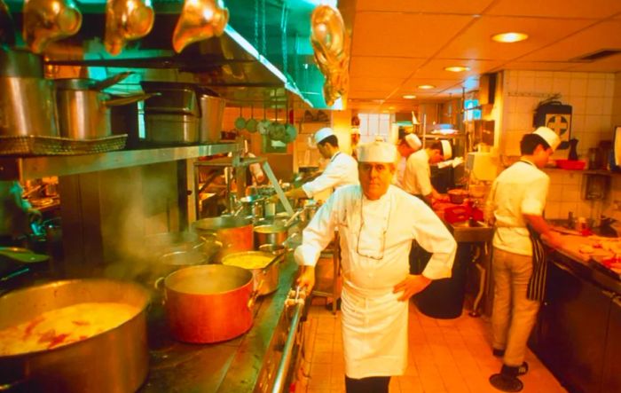 Roux, captured in the kitchen of Le Gavroche in 1989.