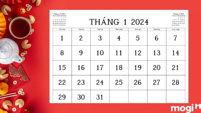 Tháng 1 năm 2024 có những dịp lễ đặc biệt nào?