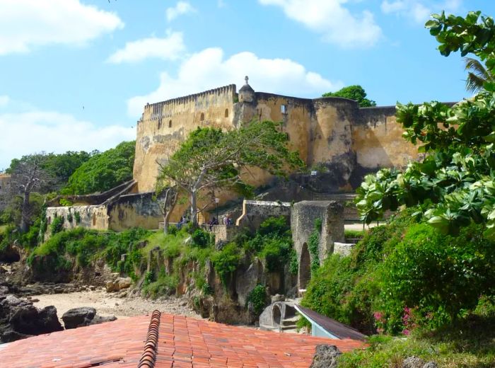 Fort Jesus, constructed by the Portuguese, stands as a powerful symbol in Mombasa.