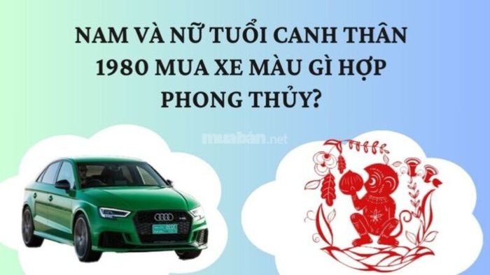 Khám phá những màu xe phù hợp và không phù hợp với tuổi Canh Thân 1980