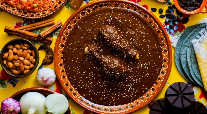 Mole poblano from Puebla is known for incorporating Mexican chocolate among its diverse ingredients.