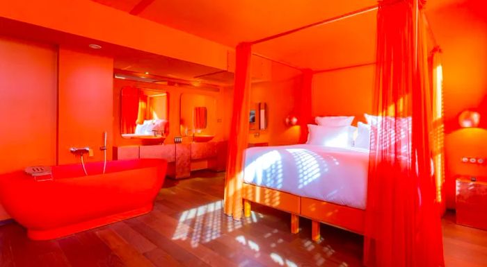 OFF Paris Seine's Sunset Suite: A bold burst of orange.