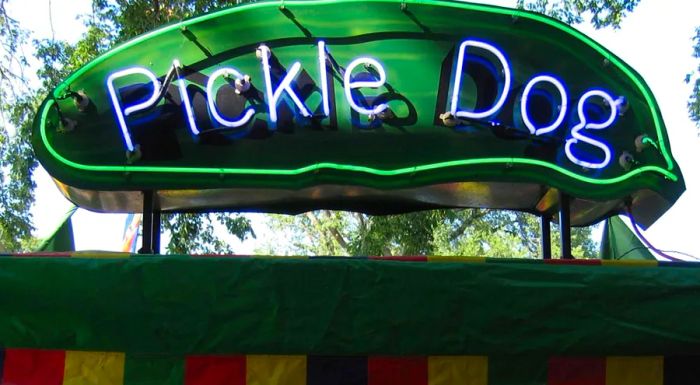 Pickle dogs feature pickles, but don’t come with any bread.