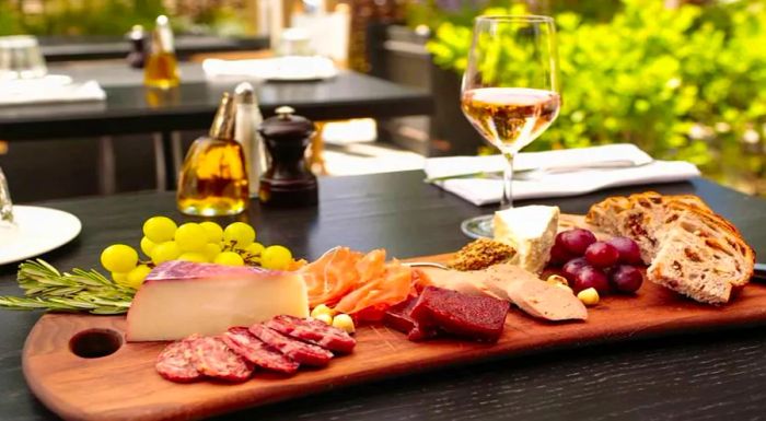 Arbor offers a selection of small plates, including cheese and charcuterie.