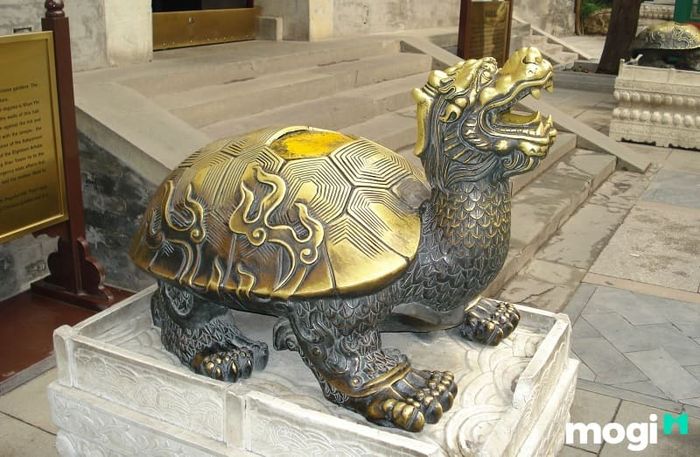 Tượng Long Quy thường được sử dụng ở Trung Quốc để trấn trạch, mang lại sự thịnh vượng cho gia đình