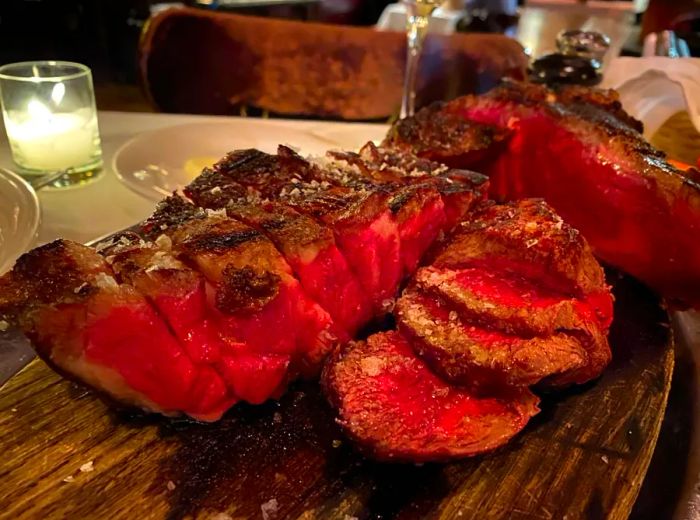 Keens’ porterhouse for two is a carnivore’s fantasy come true.