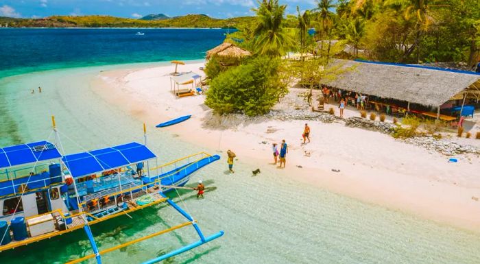 Tao's voyages are conducted on a classic wooden paraw sailboat, staying true to tradition.