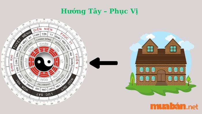 Hướng Tây – Phục Vị: Hướng này sẽ giúp gia chủ đón nhận vượng khí trong thời gian đầu, tuy nhiên theo thời gian, sức mạnh của hướng này sẽ dần suy yếu và ảnh hưởng không tốt đến gia đình.