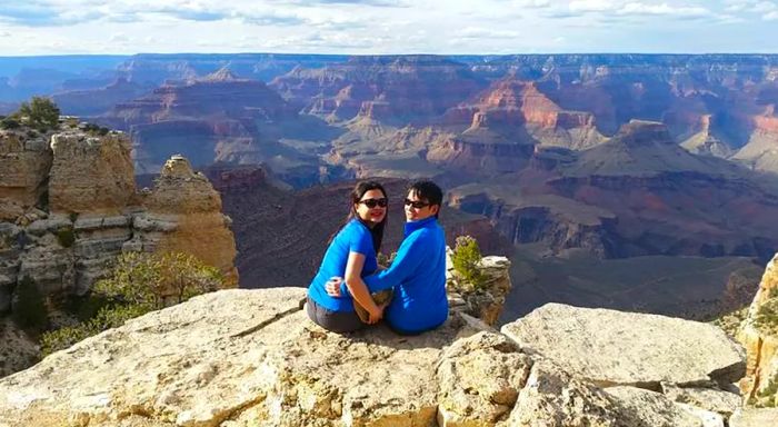 Here, Fortuna and Takagi are pictured at the Grand Canyon.