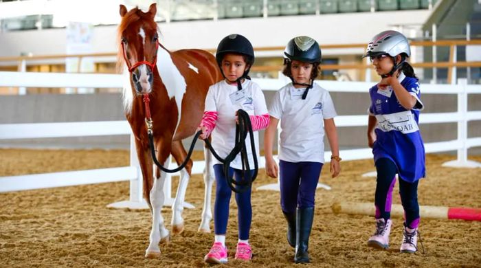 Summer camp: Al Shaqab also functions as an educational hub.