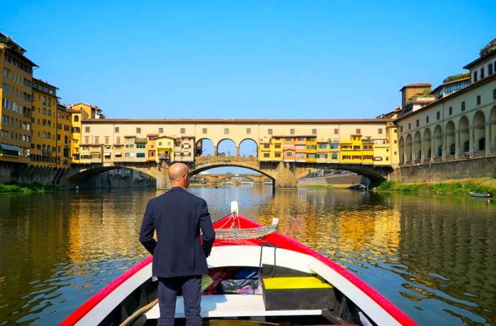 Stanley Tucci soaks in the breathtaking views of Tuscany.