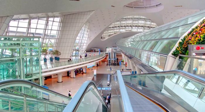 Incheon International Airport (ICN) in Seoul is the largest and most bustling airport in South Korea.