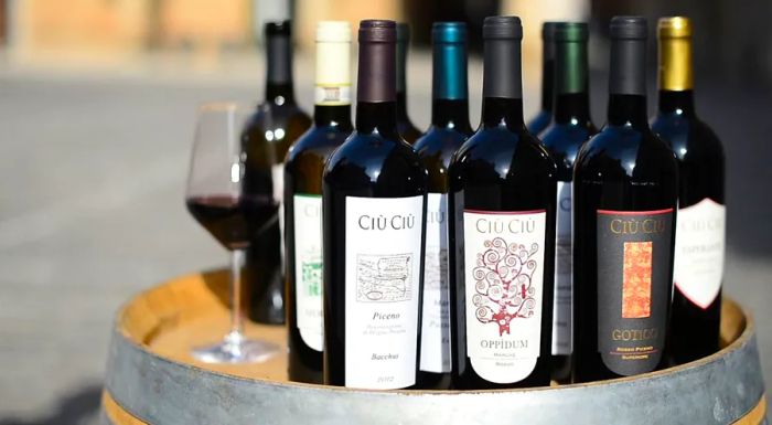 In Offida, the dominant grape is Pecorino, and the region is home to classic estates such as Ciu Ciu.