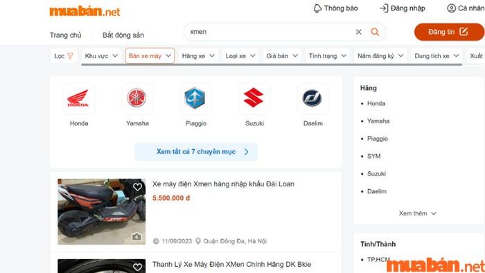 bảng giá xe đạp điện Xmen