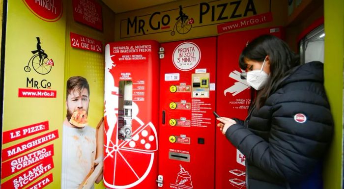 Before launching his vending machine venture, Massimo Bucolo trained as a pizzaiolo, mastering the art of pizza-making.