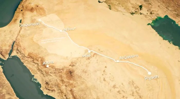 The extensive route will pass through Saudi Arabia’s breathtaking desert landscapes, including the city of Hail.