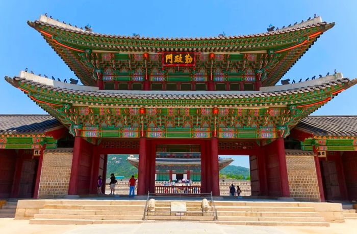 A glimpse of traditional Seoul can be found at Gyeongbokgung Palace.