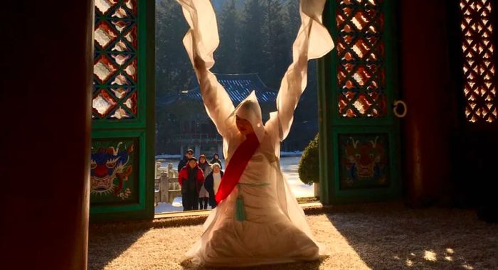 A glimpse into the peaceful surroundings of Woljeongsa Temple.