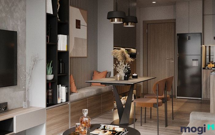 Mẫu thiết kế nội thất chung cư 55m2 phong cách tân cổ điển, sang trọng và tinh tế