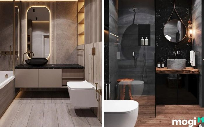 Thiết kế nội thất nhà vệ sinh chung cư 55m2 tối ưu không gian với sự kết hợp hài hòa giữa các yếu tố tiện nghi và thẩm mỹ