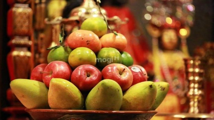 Mâm ngũ quả được sắp xếp theo hình tháp – Nguồn: Internet