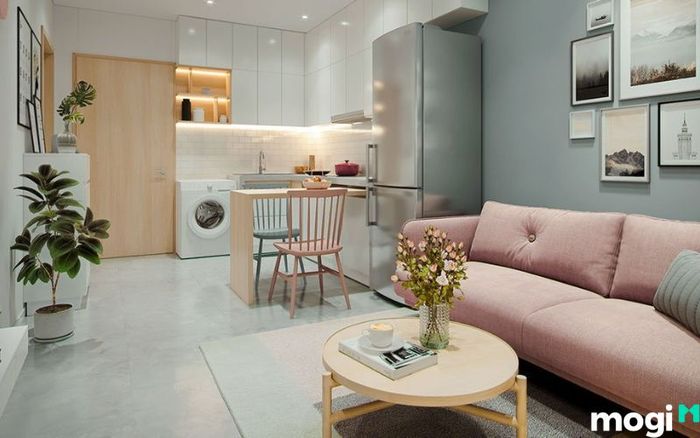 Thiết kế nội thất chung cư 55m2 theo xu hướng trẻ trung, phù hợp với gia đình năng động