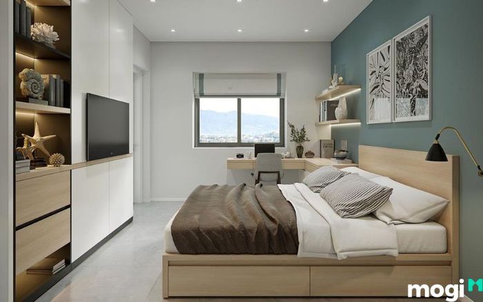 Thiết kế nội thất chung cư 55m2 theo phong cách trẻ trung, hiện đại