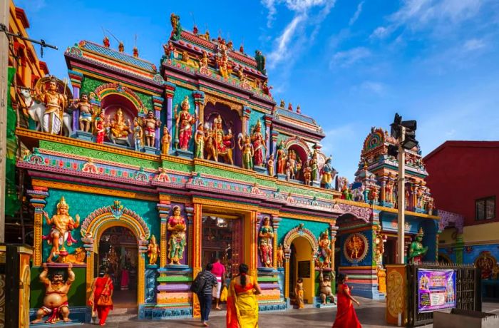 A Hindu temple in Singapore.