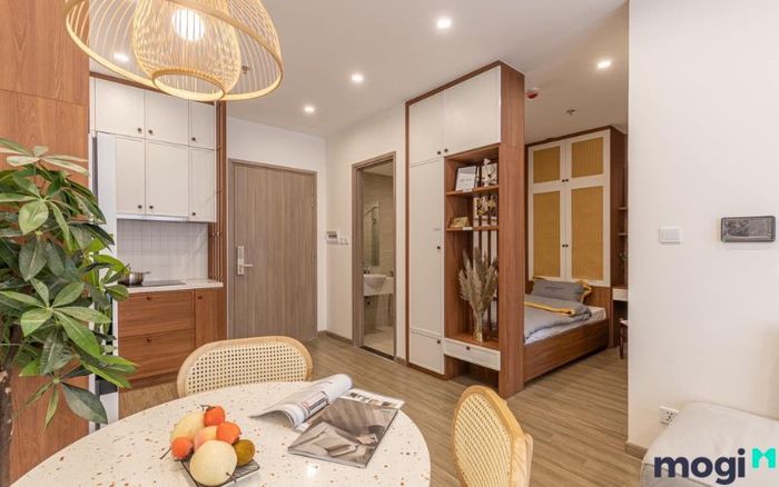 Thiết kế nội thất chung cư 55m2 theo phong cách Japandi, mang đậm sự tinh tế và gần gũi với thiên nhiên